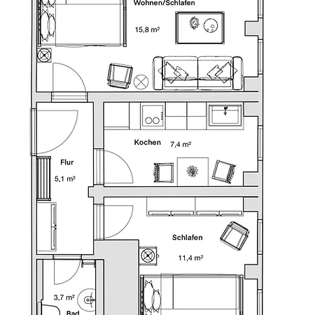 Ruhiges Hinterhof Im Herzen Der Neustadt شقة *